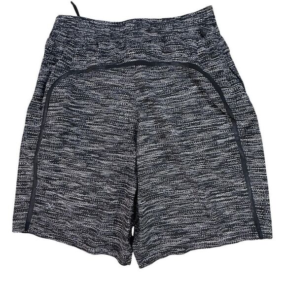 Lululemon Men Medium 9” Pace Breaker Unlined Jacquard Black White Running Shorts - Picture 1 of 15